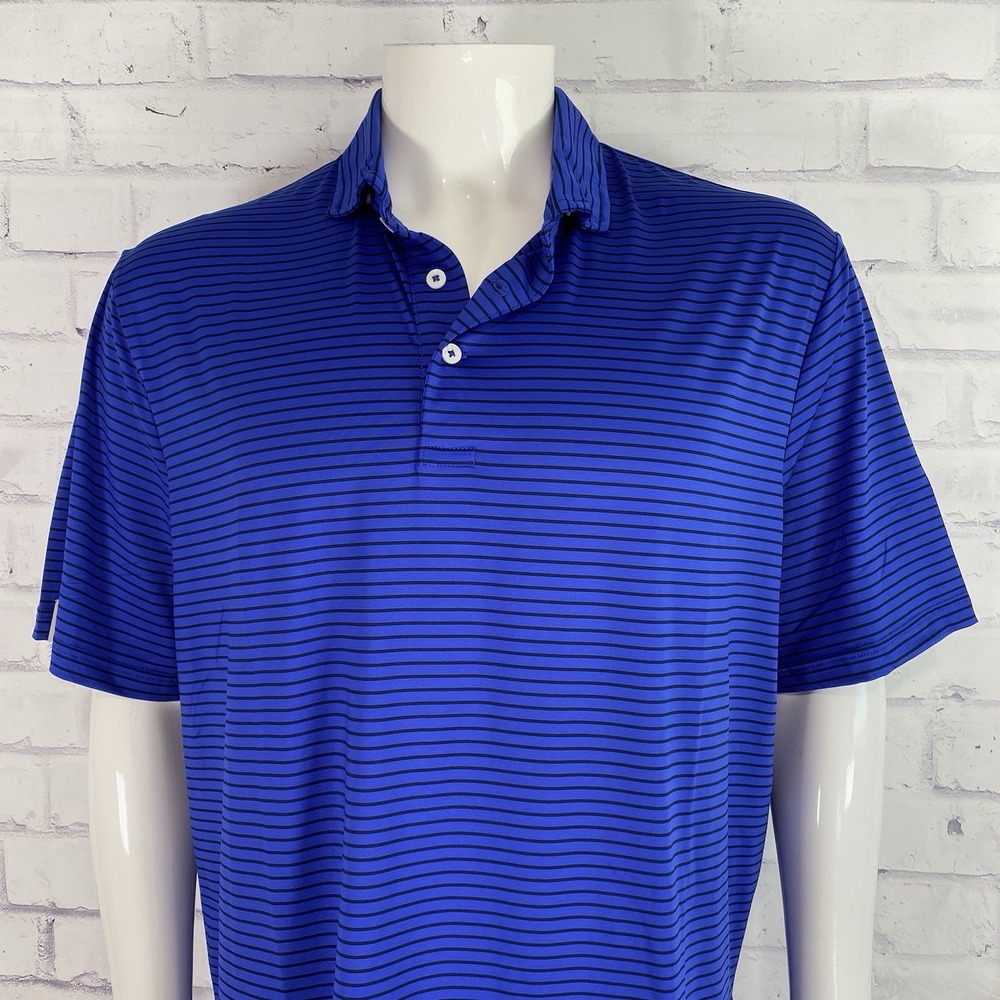 RLX Shirt Men's Large Polo Ralph Lauren 12/15 UV Protection Blue Golfing NWT
